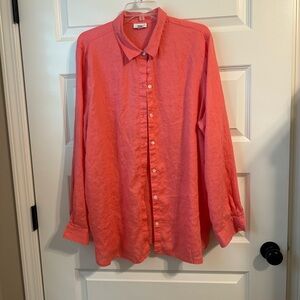 J. Jill Linen Button-Front Shirt XLT